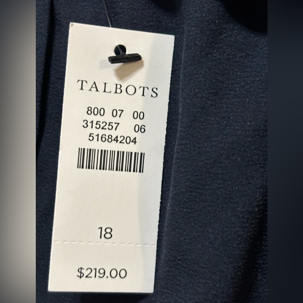 Talbots Navy Blue Floral Embellished Jacket - Picture 8 of 11